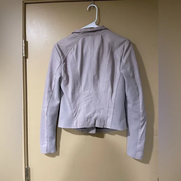 Andrew Marc New York Cream Real Leather Jacket - Picture 9 of 9